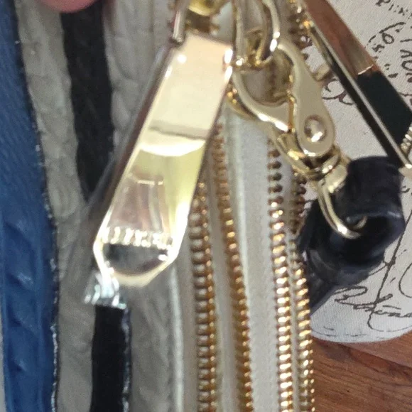 Brahmin Adjustable Crossbody Blue,  White, Reptile - Picture 11 of 16